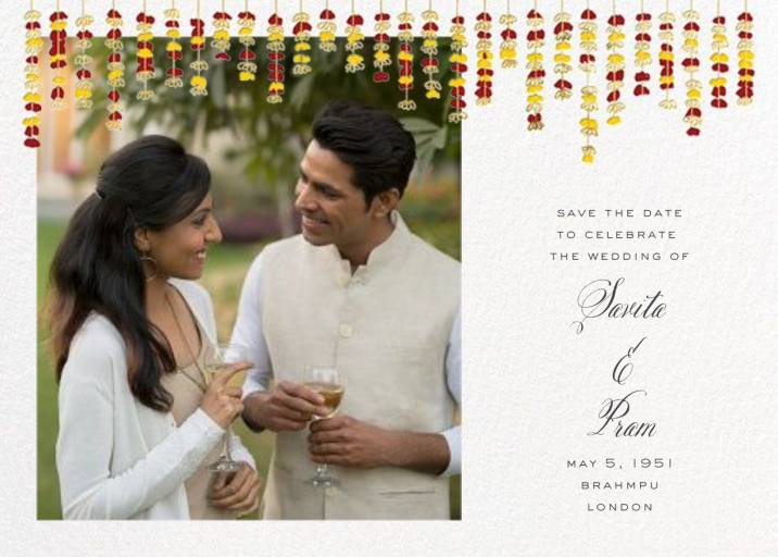 Under the Toran (Photo Save the Date) - Invitation by Paperless Post