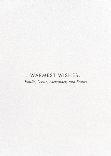 Christmas Bow Frame - Holiday Card by Linda and Harriett - Back