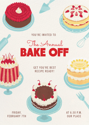 Bake Off - Holiday Party Invitation by Paperless Post