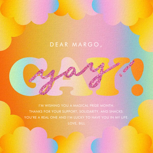 Yay Glitter - Pride Card by Paperless Post