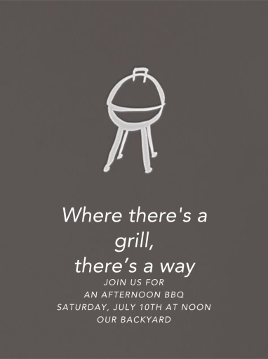 Let's Eat - BBQ Invitation by Linda and Harriett