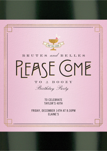 Bottle Service - Happy Hour Invitation by Cheree Berry Paper & Design
