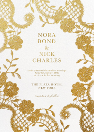 Encaje vintage - Invitación de boda de Oscar de la Renta