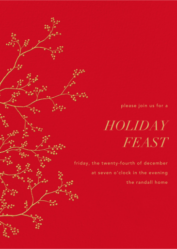 Winter Berries - Holiday Party Invitation by Paperless Post