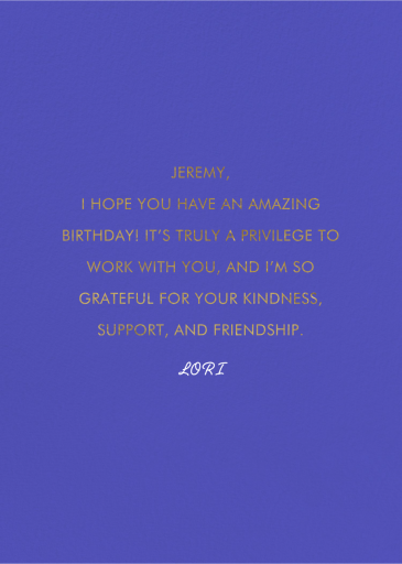 Disco Dance - Birthday Card by Carolyn Suzuki Studio - Back