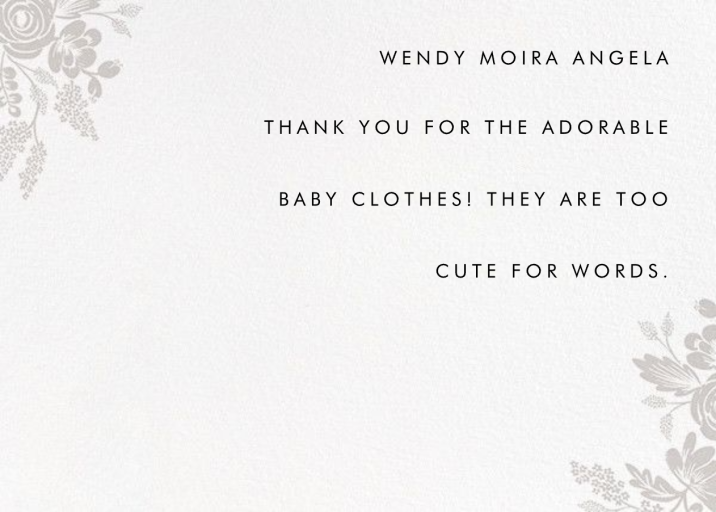 Heather and Lace (Photo Stationery) - Stationery by Rifle Paper Co. - Back