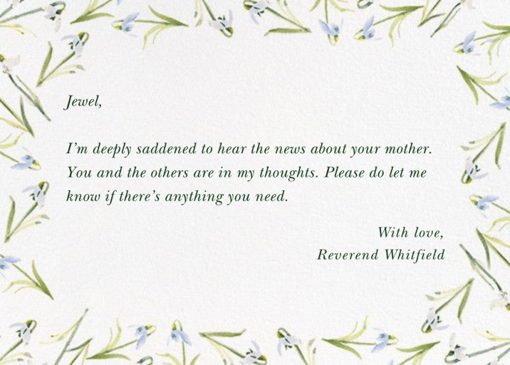 Snowdrop Stationery - Thinking of You Card by Paperless Post