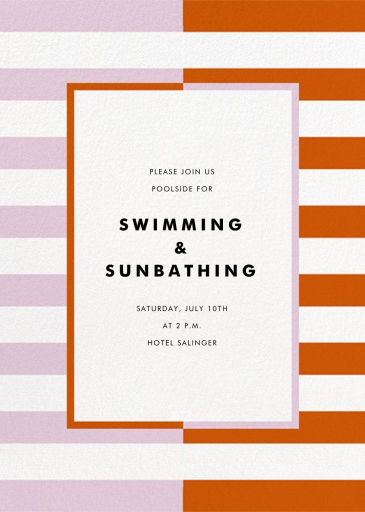 Colorblocked Stripes - Party Invitation by kate spade new york