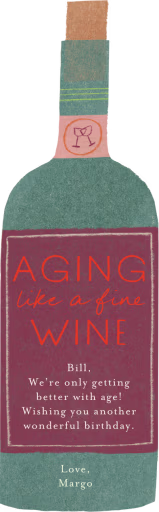 Fine Wine Cutout - Birthday Card by Maisy Summer