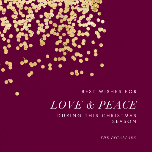 Gold Round Confetti - Holiday Card by Kelly Wearstler