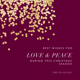 Gold Round Confetti - Christmas Card by Kelly Wearstler