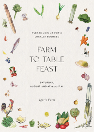 Small Portions - Dinner Party Invitation by Stephanie Fishwick