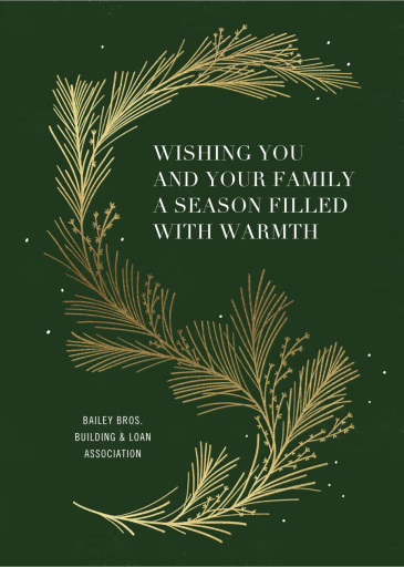 Gold Pine - Business Holiday Card by Paperless Post