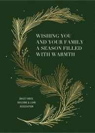 Gold Pine - Business Holiday Card by Paperless Post