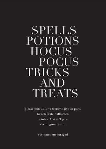 Hocus Pocus - Halloween Invitation by Sugar Paper
