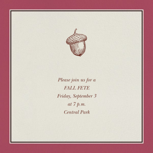 Seal Harbor - Fall Party Invitation by Paperless Post