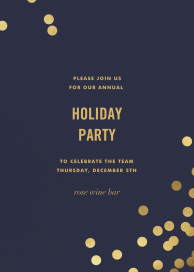 Confetti (alto) - Invitación para la fiesta navideña corporativa de kate spade new york