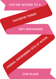 Festive Ribbon Cutout by Paperless Post