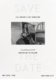 Embossed Letters - Save the Date by Paperless Post