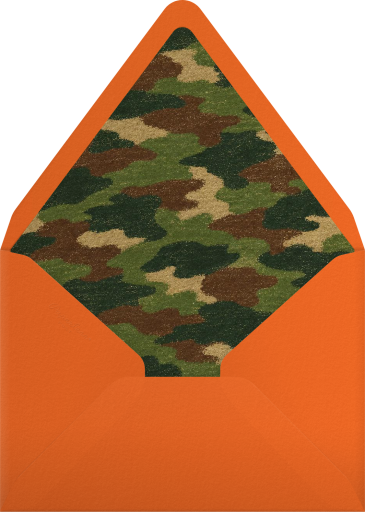 Camo Pattern Retirement Invitation Envelope