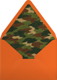 Camo Pattern Retirement Invitation Envelope