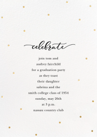Celebration Dots - Graduation Party Invitation by Sugar Paper