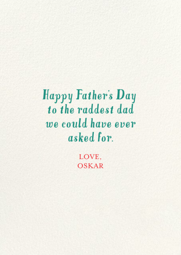 Easy Rider - Father's Day Card by Mr. Boddington's Studio - Back