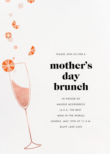 Citrus Fizz - Mother's Day Invitation by Paperless Post