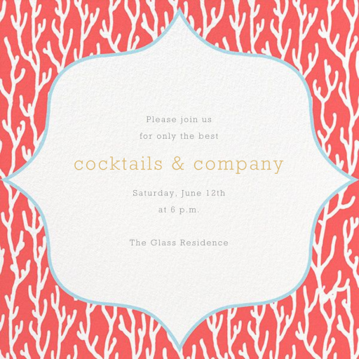 Coral Pattern - Summer Party Invitation by Paperless Post