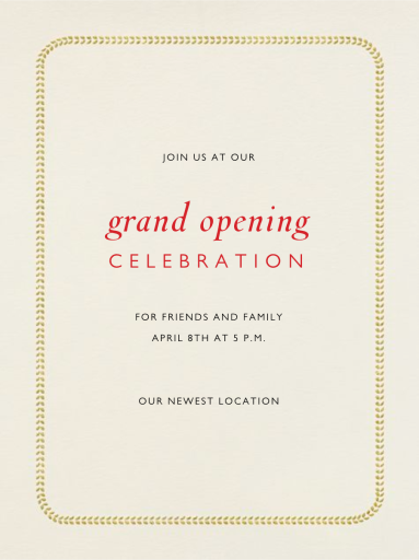 Leaf Inner Bevel Border - Launch Party Invitation by Paperless Post