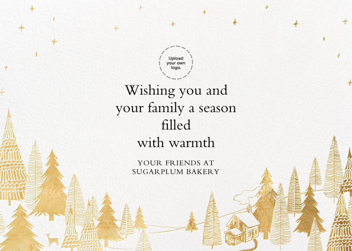 Snow Pine Valley (Horizontal) - Christmas Card by Paperless Post