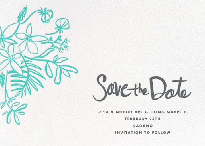 Floral Arrangement - Save the Date by Linda and Harriett