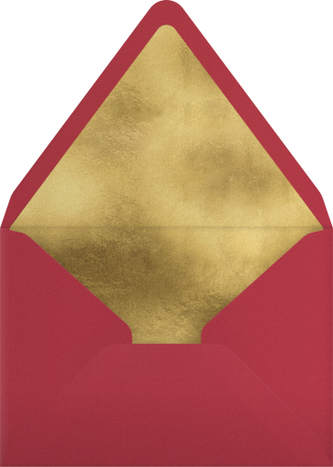 Moose Lights Plaid Invitation Envelope