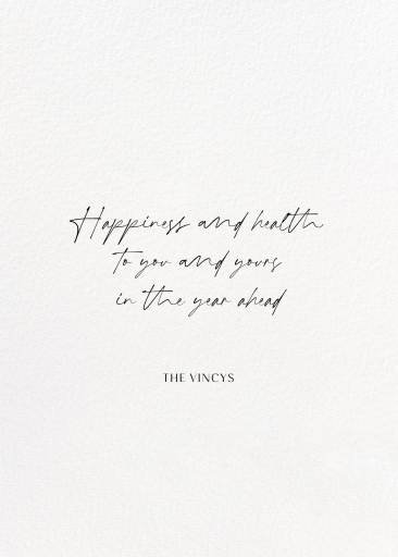 Full-Page Photo Tall (Double-Sided) - New Year's Card by Paperless Post - Back