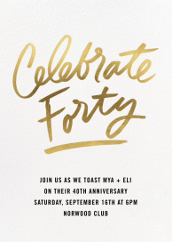 Celebrate in Gold - Celebration Invitation by Cheree Berry Paper & Design