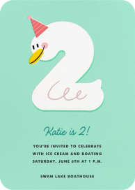 Party Swan - Birthday Invitation by Hello!Lucky