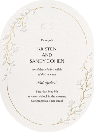 Ornate Vines - Bris/Baby Naming Invitation by Paperless Post