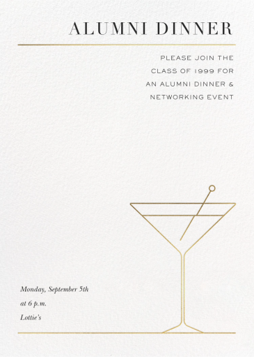 Tini Time - Alumni Event Invitation by Paperless Post