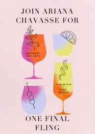 Dazzling Drinks - Bachelorette Party Invitation by Paperless Post