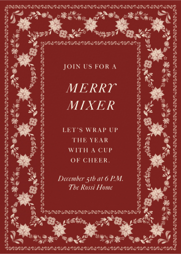 Opulent Border - Holiday Party Invitation by Martha Stewart