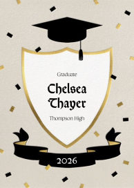 Cap and Plaque - Graduation Announcement by Paperless Post