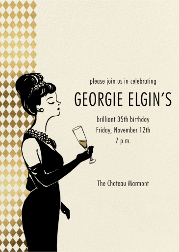 Woman with Champagne - Business Event Invitation by Paperless Post
