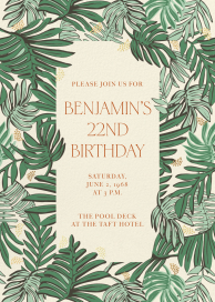 Jungle Canopy - Pool Party Invitation by Jungalow