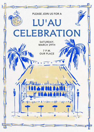 Tiki Bar - Luau Party Invitation by Paperless Post