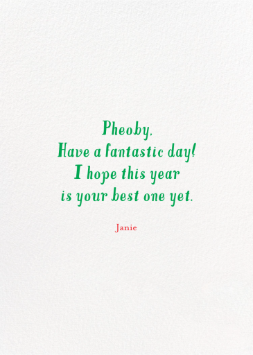 Strawberry Serendipity - Birthday Card by Mr. Boddington's Studio - Back