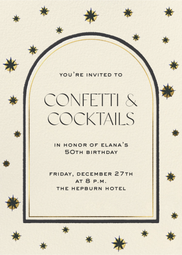 Gilded Night - Birthday Invitation by Jungalow