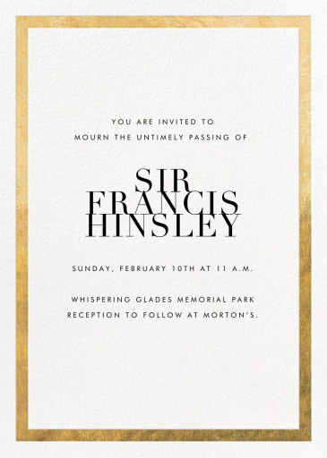 Simple Gold Border - Celebration Invitation by Paperless Post