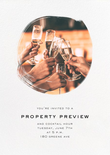 Painted Circle (Photo) - Open House Invitation by Paperless Post