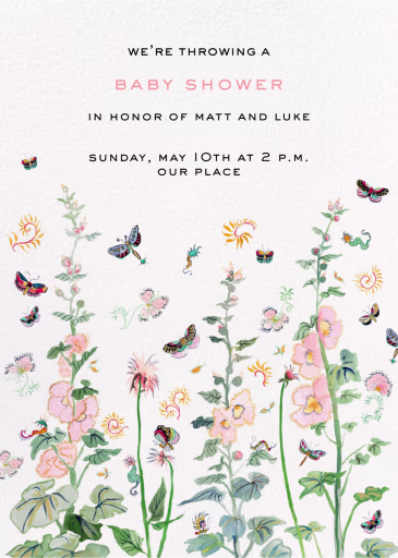 Butterfly Meadow (Inslee Fariss) - Baby Shower Invitation by Dogwood Hill