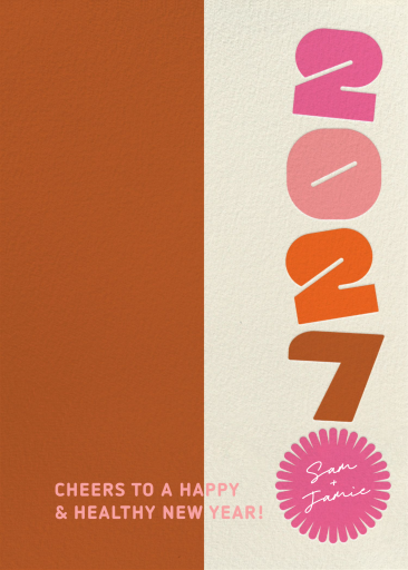 Retro 2027 New Year Holiday Card